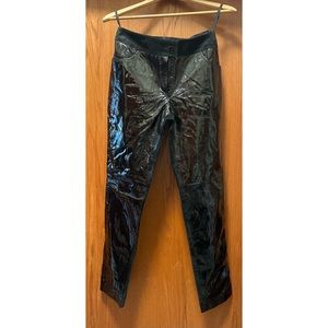 CHANEL Black Lambskin Leather & Silk Pants!